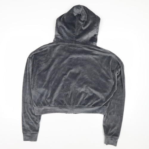 Boux Avenue Womens Grey Velour Full Zip Hoodie Size 14