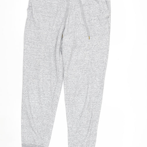 Uniqlo Men's Grey L Fleece-Lined Joggers with Drawstring Waist