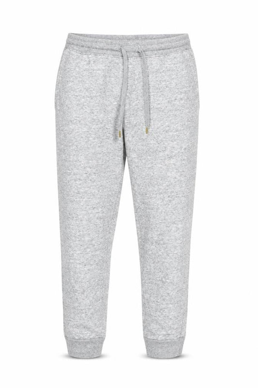 Front view of Uniqlo Men's Grey L Fleece-Lined Joggers with Drawstring Waist