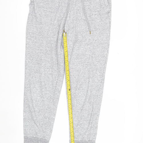 Uniqlo Men's Grey L Fleece-Lined Joggers with Drawstring Waist