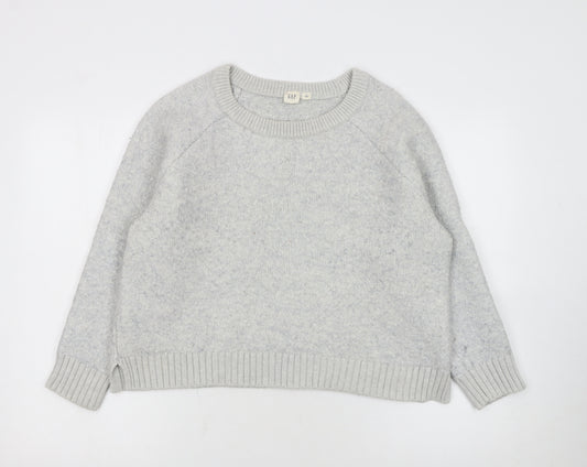 GAP Women’s Grey Wool Blend Crew Neck Pullover Jumper Size XL