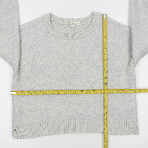 GAP Women’s Grey Wool Blend Crew Neck Pullover Jumper Size XL