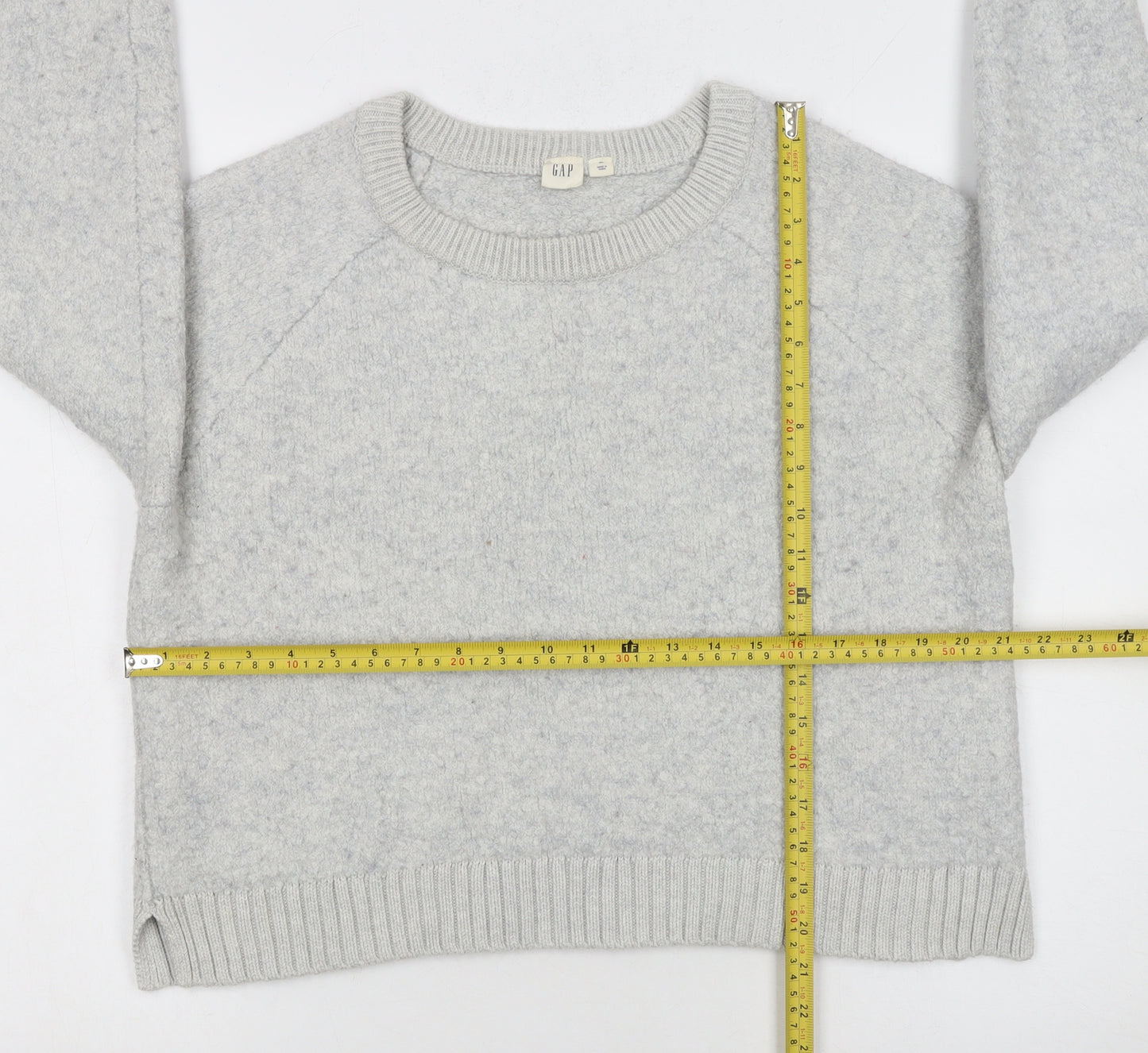 GAP Women’s Grey Wool Blend Crew Neck Pullover Jumper Size XL