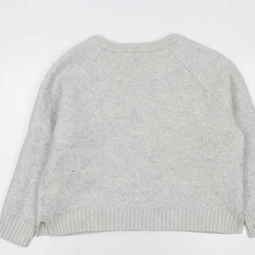 GAP Women’s Grey Wool Blend Crew Neck Pullover Jumper Size XL