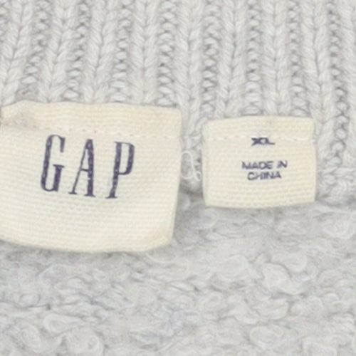 GAP Women’s Grey Wool Blend Crew Neck Pullover Jumper Size XL