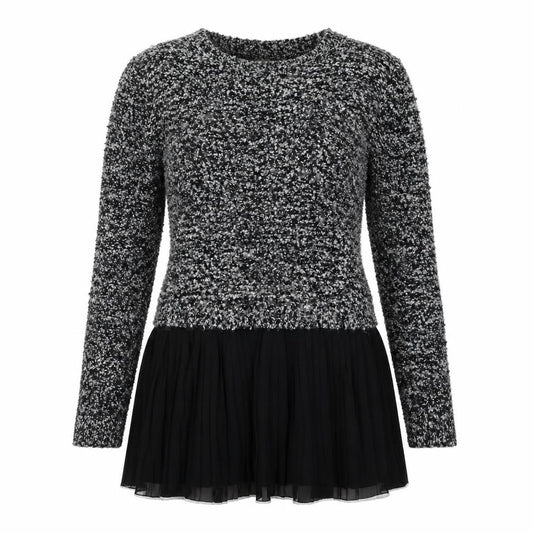 Front view of Katsumi women’s black chunky knit jumper s
