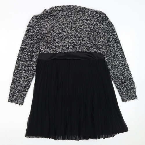 Katsumi Womens Black Chunky Knit Pullover Jumper S