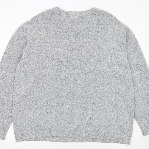 Bravado Womens Grey XL Pullover Jumper With Christmas Monkeys