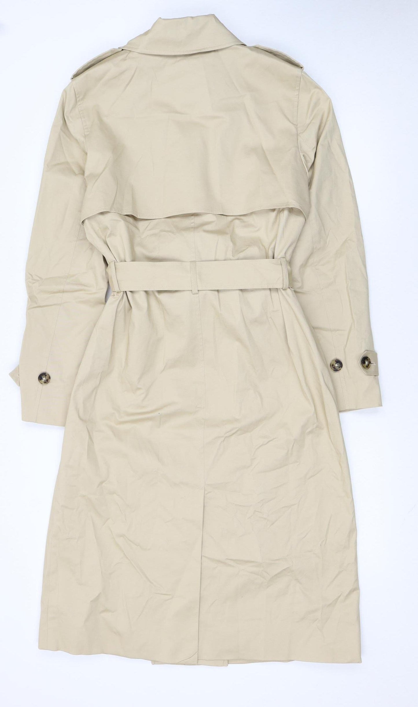 Marks and Spencer Women's Beige Long Trench Coat Size 10 Regular