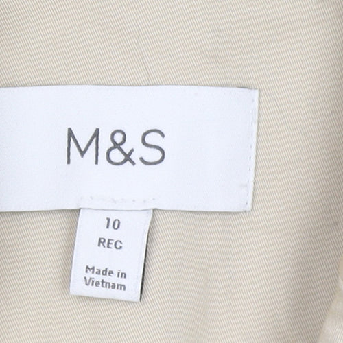 Marks and Spencer Women's Beige Long Trench Coat Size 10 Regular