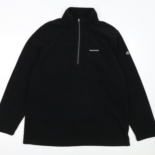 Craghoppers Women Black UK 16 1/2 Zip Fleece Pullover Sweatshirt