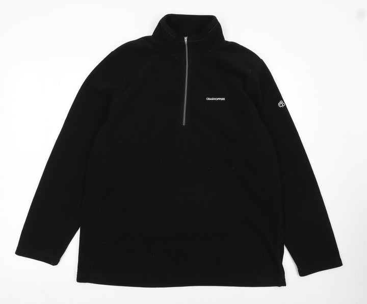Craghoppers Women Black UK 16 1/2 Zip Fleece Pullover Sweatshirt