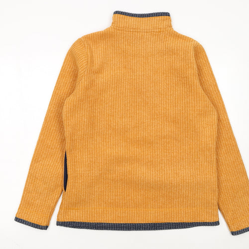 Weird Fish Womens Mustard 1/4 Zip Fleece Sweatshirt Size 12