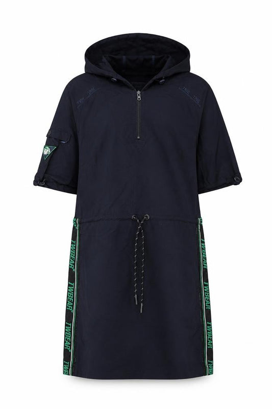Teenie Weenie Girls Black Hooded Zip Shirt Dress 14 Years Casual Sportswear