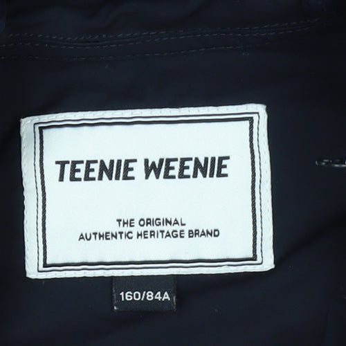 Teenie Weenie Girls Black Hooded Zip Shirt Dress 14 Years Casual Sportswear