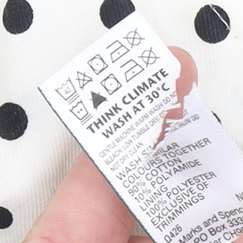 Marks and Spencer Women’s Ivory Polka Dot Windbreaker Jacket L