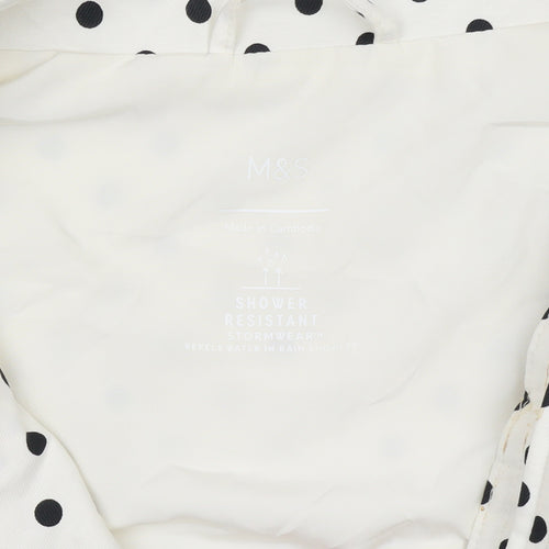 Marks and Spencer Women’s Ivory Polka Dot Windbreaker Jacket L