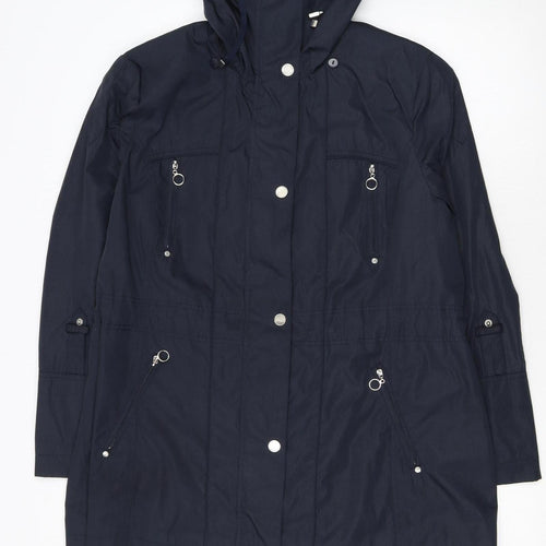 Klass Collection Women's Blue Size 20 Hooded Rain Coat