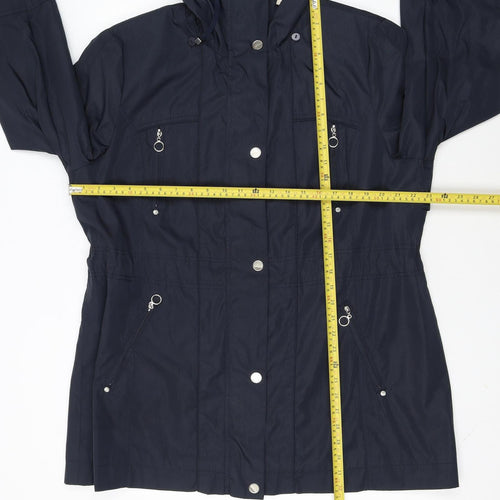 Klass Collection Women's Blue Size 20 Hooded Rain Coat