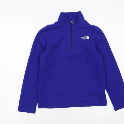 The North Face Boys Blue Fleece 1/4 Zip Sweatshirt Medium Youth