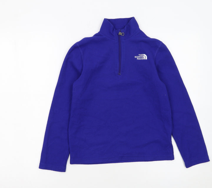 The North Face Boys Blue Fleece 1/4 Zip Sweatshirt Medium Youth