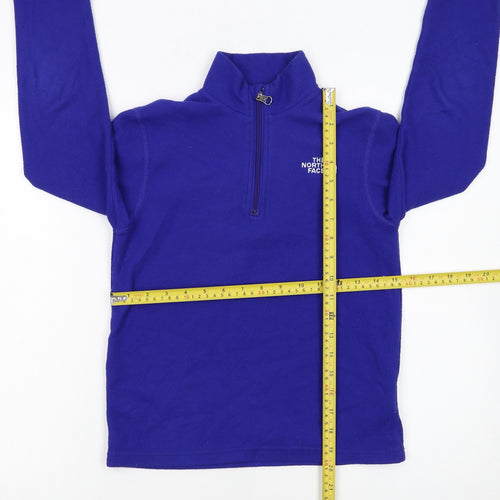 The North Face Boys Blue Fleece 1/4 Zip Sweatshirt Medium Youth