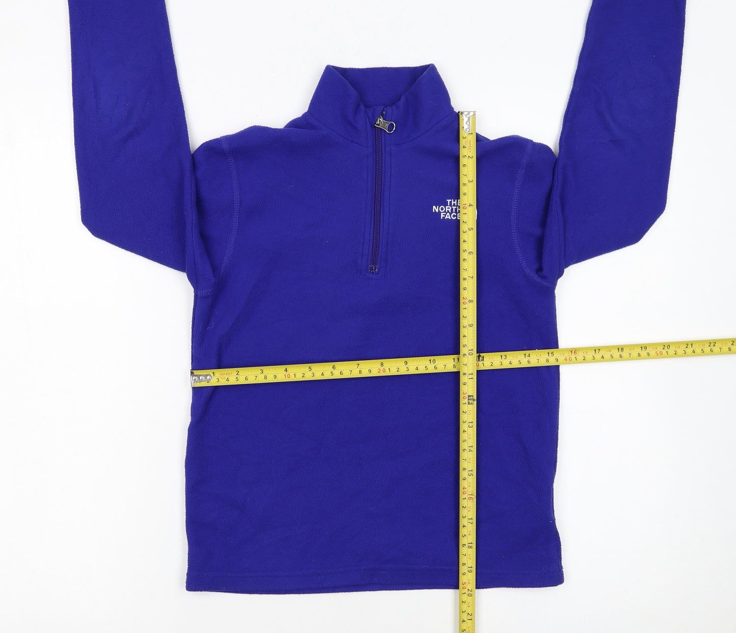 The North Face Boys Blue Fleece 1/4 Zip Sweatshirt Medium Youth