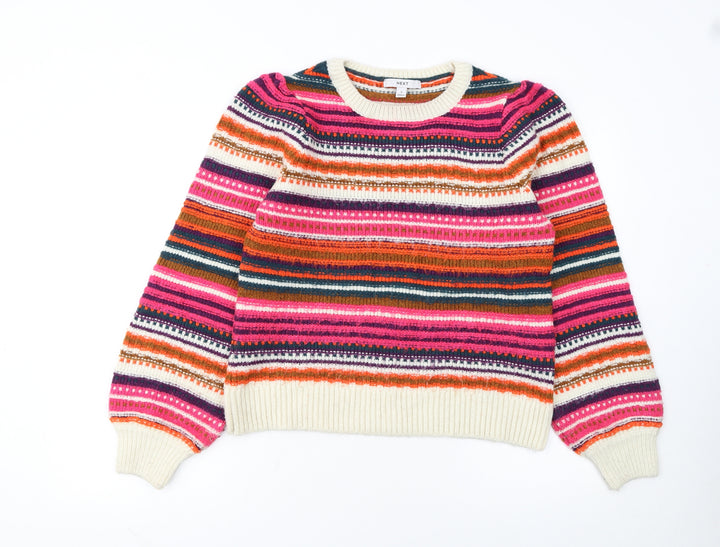 Next Women's Multicoloured Striped Knit Jumper Size S