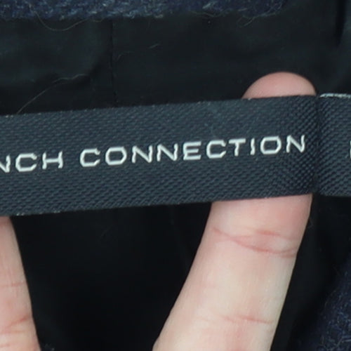 French Connection Men's Blue Wool Bomber Jacket Size M