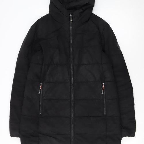 Surfanic Boys Black 13-14 Years Hooded Puffer Jacket Winter Coat