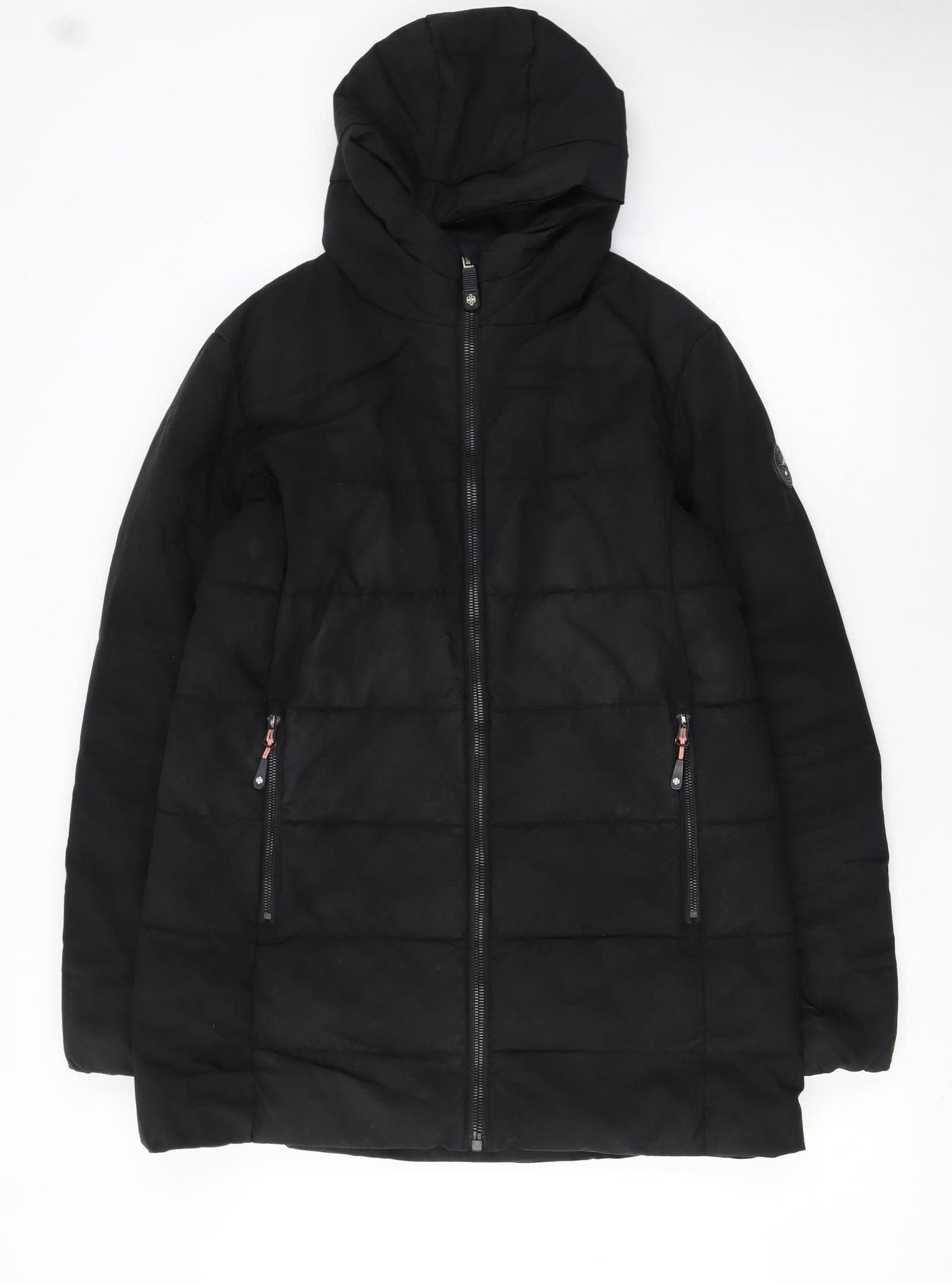 Surfanic Boys Black 13-14 Years Hooded Puffer Jacket Winter Coat