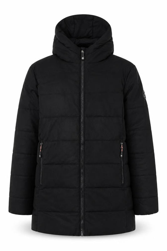 Surfanic Boys Black 13-14 Years Hooded Puffer Jacket Winter Coat