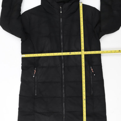 Surfanic Boys Black 13-14 Years Hooded Puffer Jacket Winter Coat