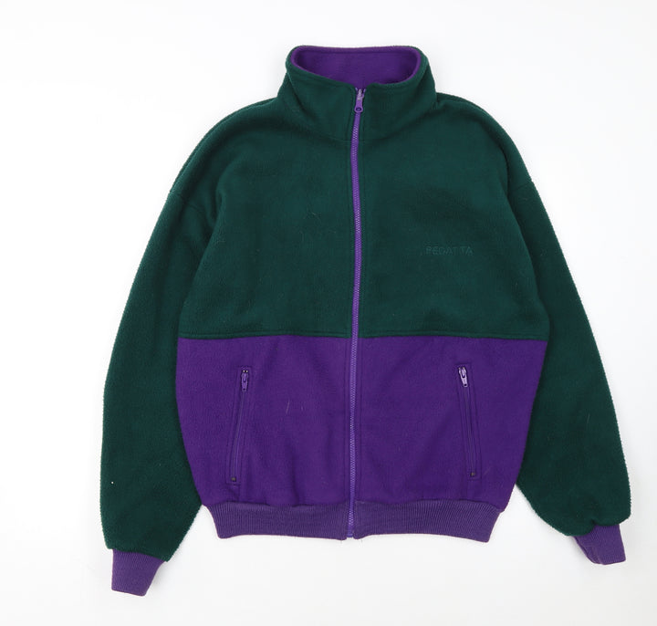 Regatta Women’s Green and Purple Fleece Jacket M Outdoor Zip Up