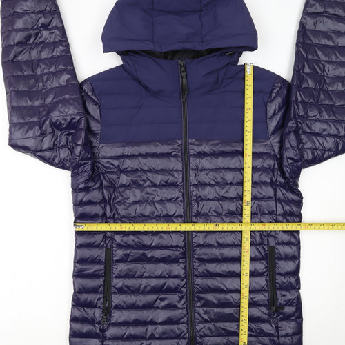 Superdry Womens Blue Hooded Puffer Jacket Size 14