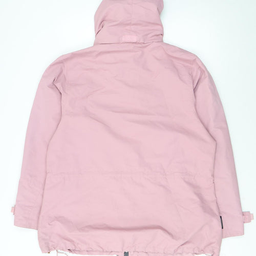 Mountainlife Women's Pink Waterproof Hooded Rain Coat Size 18