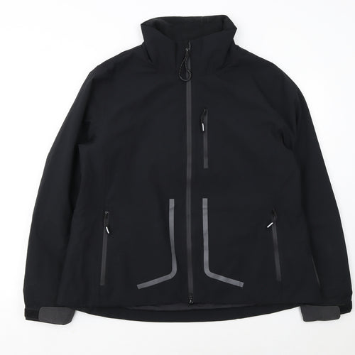 Marks and Spencer Womens Black Size 16 Windbreaker Waterproof Active Jacket