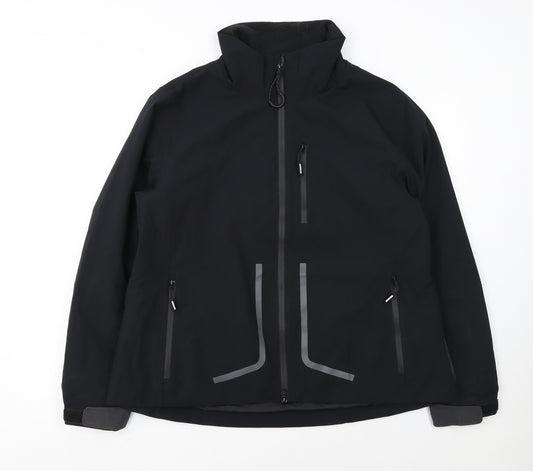 Marks and Spencer Womens Black Size 16 Windbreaker Waterproof Active Jacket