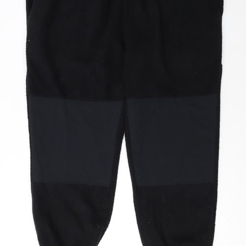 Marks and Spencer Men Black 3XL Fleece Joggers with Zip Pockets