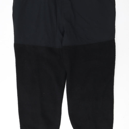 Marks and Spencer Men Black 3XL Fleece Joggers with Zip Pockets