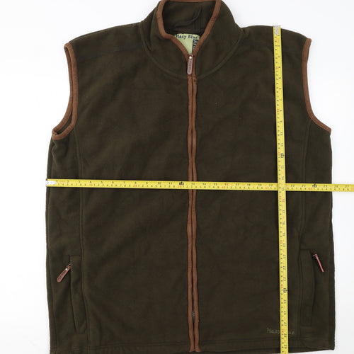 Hazy Blue Men's Brown 3XL Fleece Bodywarmer Waistcoat