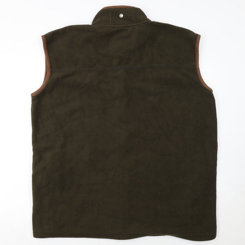 Hazy Blue Men's Brown 3XL Fleece Bodywarmer Waistcoat