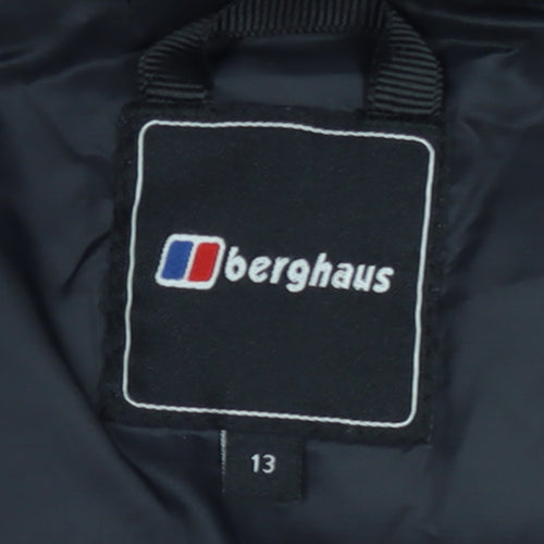 Berghaus Boys Black Hooded Puffer Bodywarmer 13 Years Mid-Length
