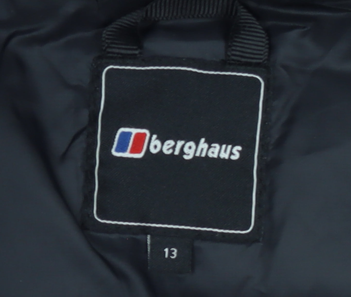 Berghaus Boys Black Hooded Puffer Bodywarmer 13 Years Mid-Length
