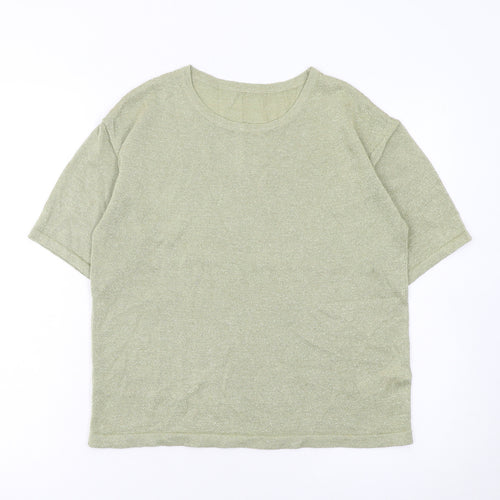 Marks and Spencer Women’s Green Short Sleeve Knit Jumper Size S