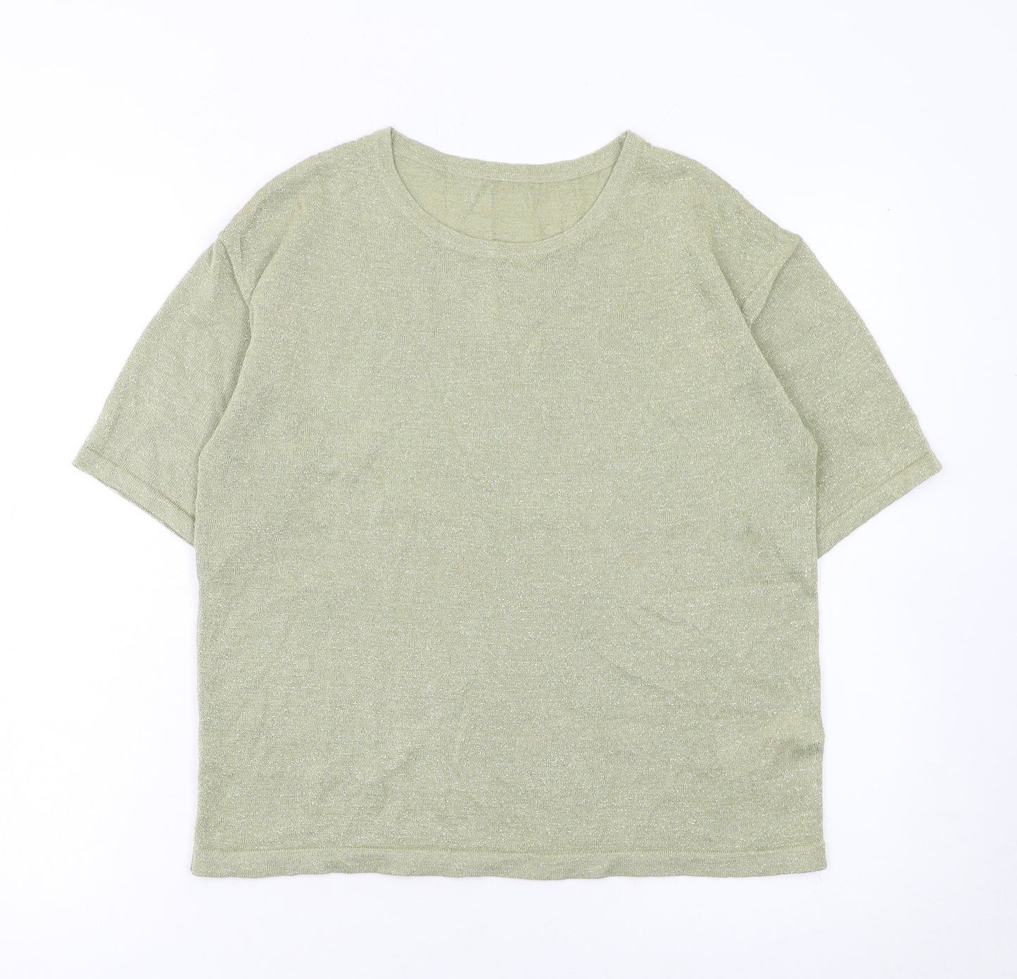 Marks and Spencer Women’s Green Short Sleeve Knit Jumper Size S