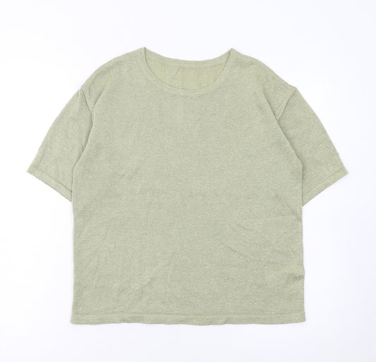 Marks and Spencer Women’s Green Short Sleeve Knit Jumper Size S