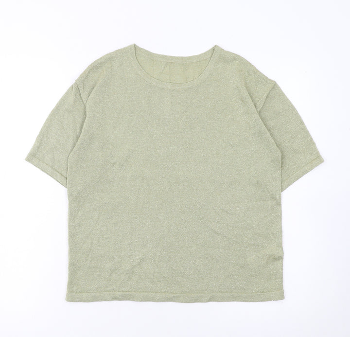 Marks and Spencer Women’s Green Short Sleeve Knit Jumper Size S