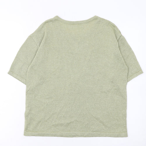 Marks and Spencer Women’s Green Short Sleeve Knit Jumper Size S