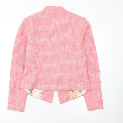 Joe Browns Pink Woven Suit Jacket Women Size 12 Tailored Blazer